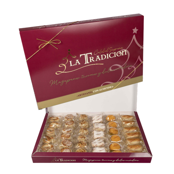 Surtido de mazapanes artesanales, hechos a mano con almendra de calidad suprema. Auténtico sabor navideño.
